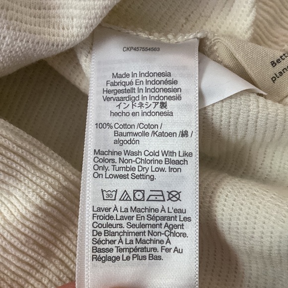 Ottoman Jacquard Polo Top Antique Cream xxs - Picture 6 of 6